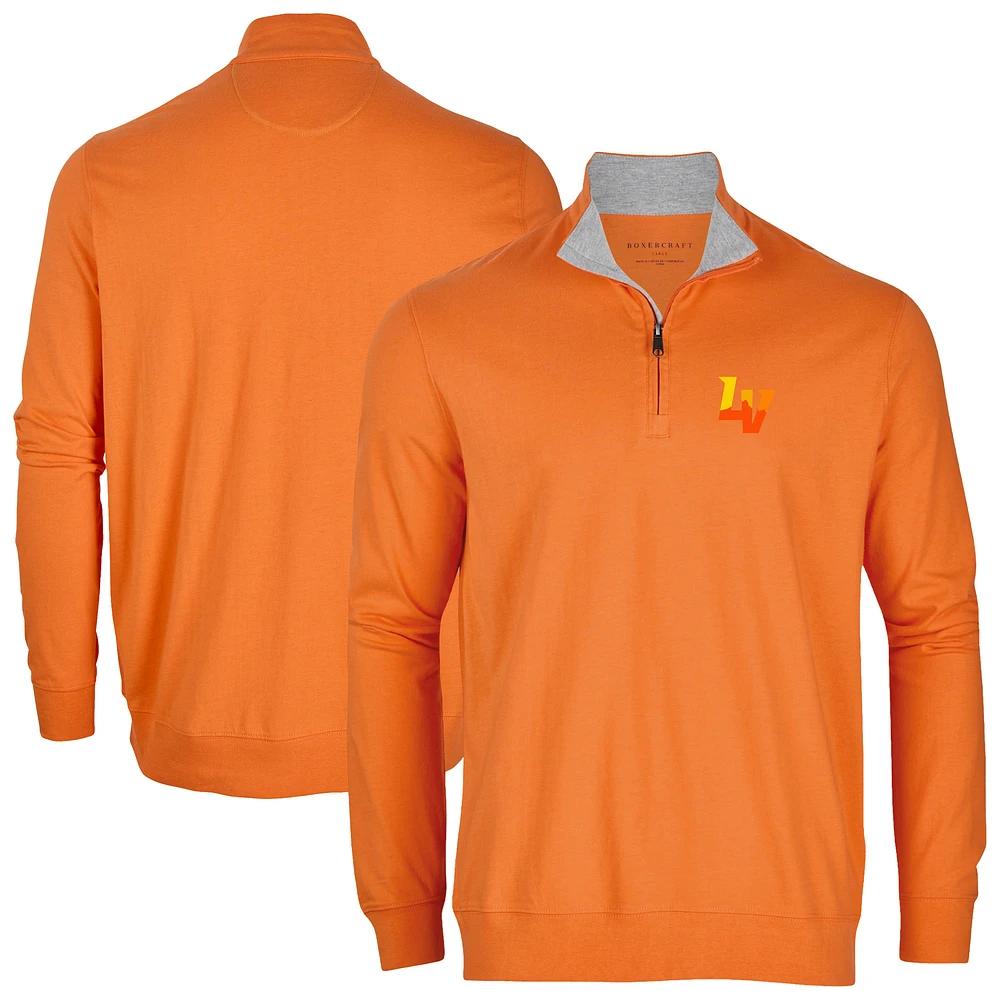 Men's Orange Las Vegas Aviators Alumni Quarter-Zip Pullover Top