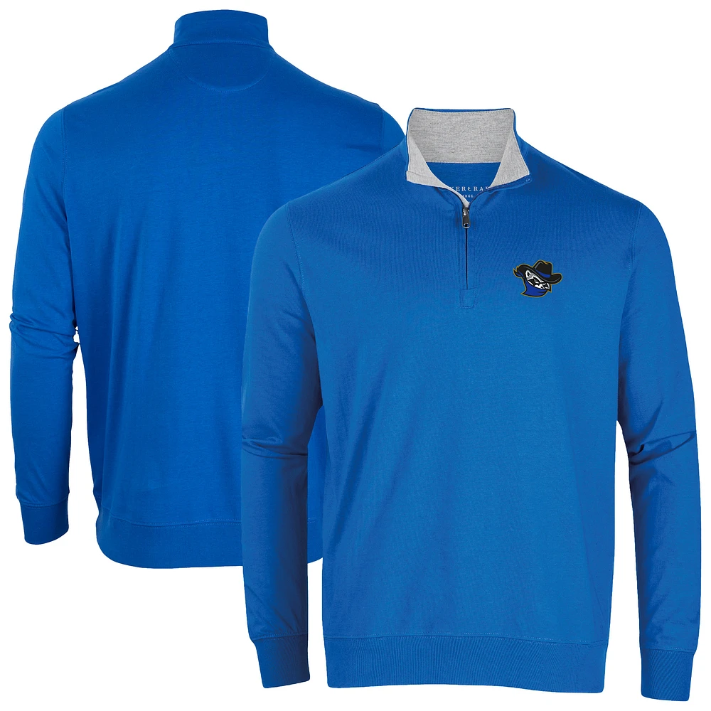 Men's Royal Quad Cities River Bandits Alumni Quarter-Zip Pullover Top