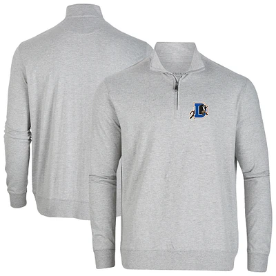 Men's Heather Gray Durham Bulls Alumni Quarter-Zip Pullover Top