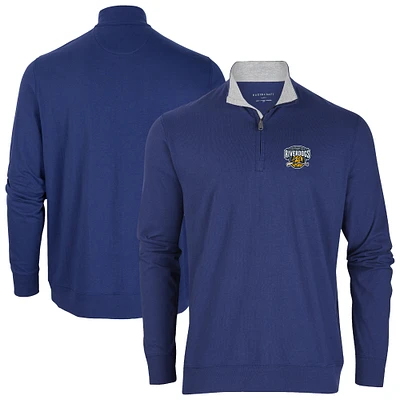Men's Navy Charleston RiverDogs Alumni Quarter-Zip Pullover Top