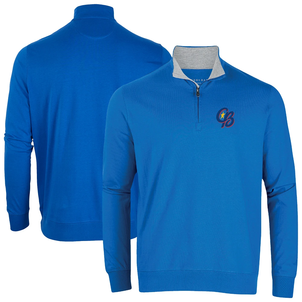 Men's Blue Kannapolis Cannon Ballers Alumni Quarter-Zip Pullover Top