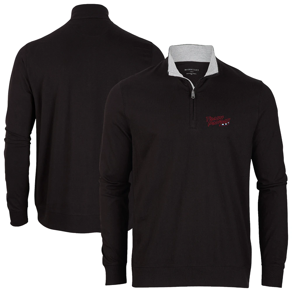 Men's Black Rocket City Trash Pandas Alumni Quarter-Zip Pullover Top