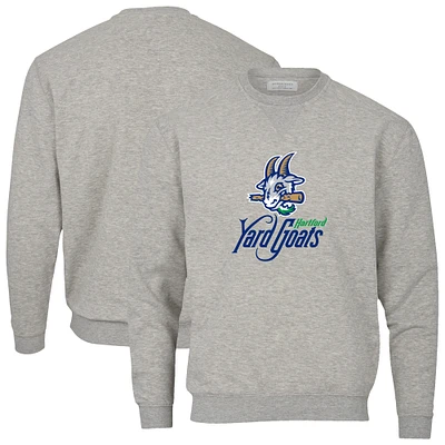Men's Heather Gray Hartford Yard Goats Essential Fleece Crewneck Pullover Sweatshirt