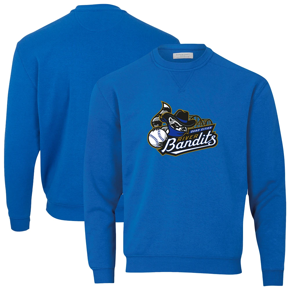 Men's Royal Quad Cities River Bandits Essential Fleece Crewneck Pullover Sweatshirt