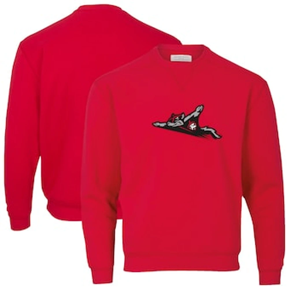 Men's Red Richmond Flying Squirrels Essential Fleece Crewneck Pullover Sweatshirt