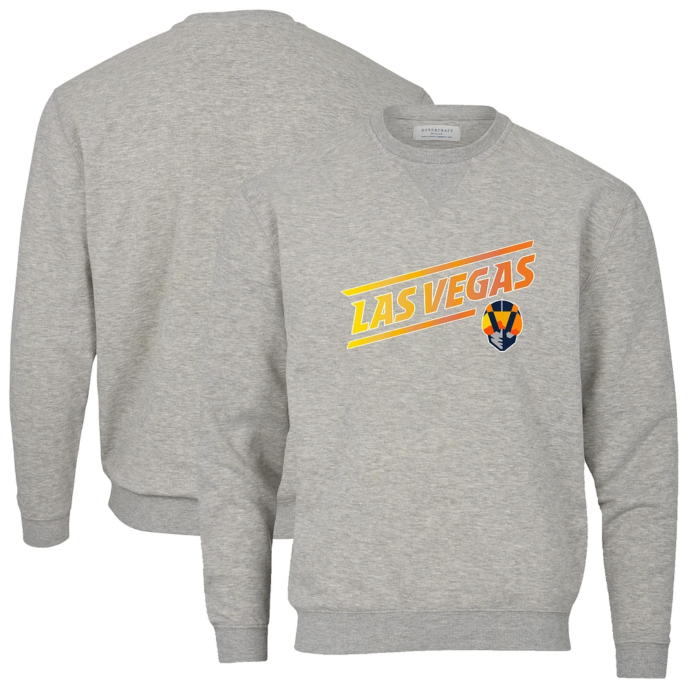 Men's Heather Gray Las Vegas Aviators Essential Fleece Crewneck Pullover Sweatshirt