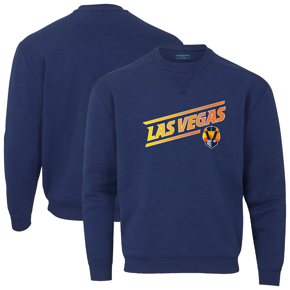 Men's Navy Las Vegas Aviators Essential Fleece Crewneck Pullover Sweatshirt