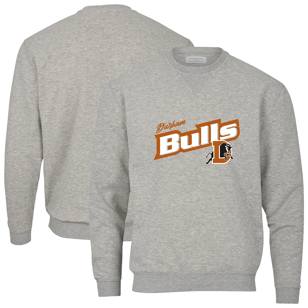 Men's Heather Gray Durham Bulls Essential Fleece Crewneck Pullover Sweatshirt
