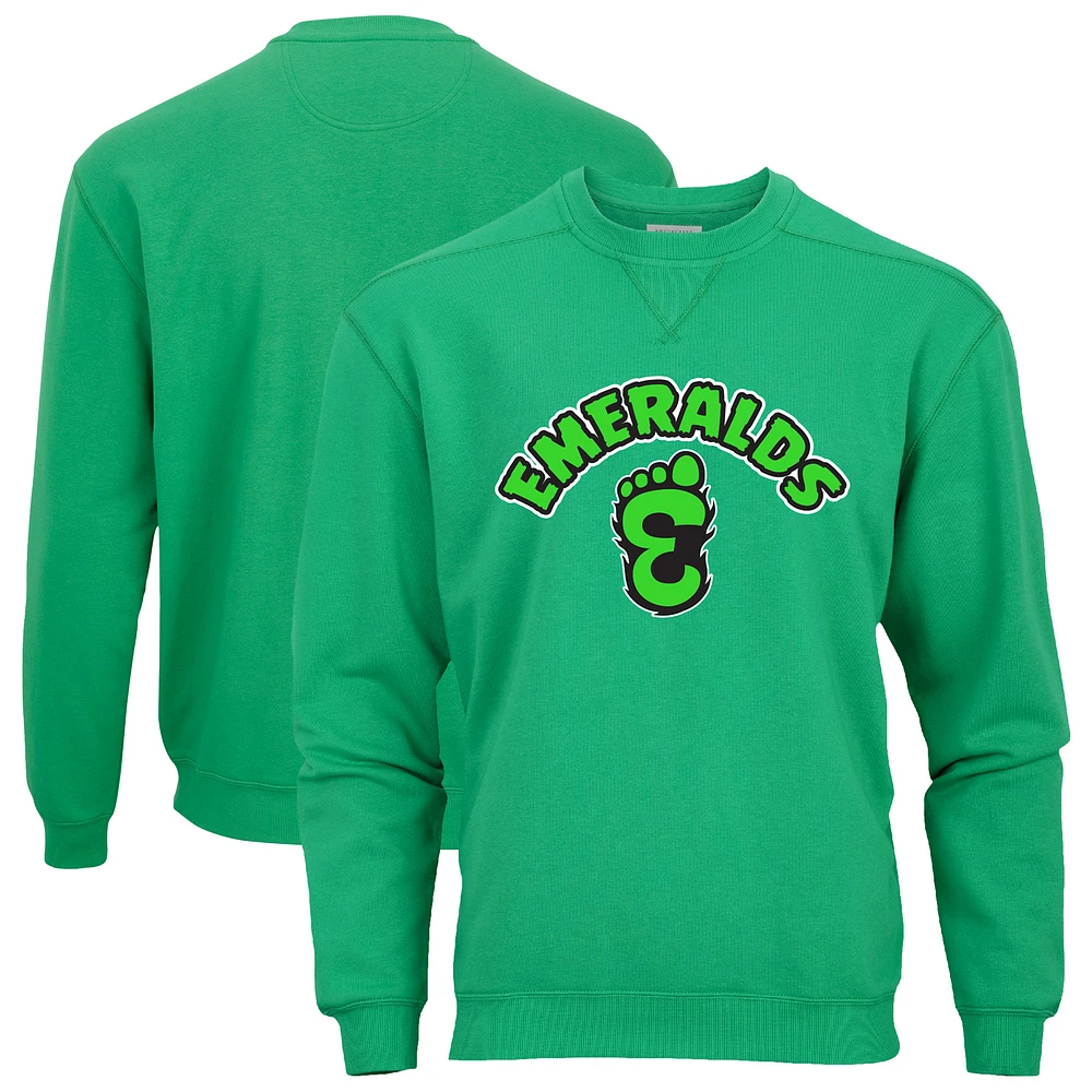 Men's Green Eugene Emeralds Essential Fleece Crewneck Pullover Sweatshirt
