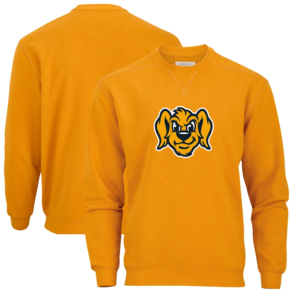 Men's Gold Charleston RiverDogs Essential Fleece Crewneck Pullover Sweatshirt