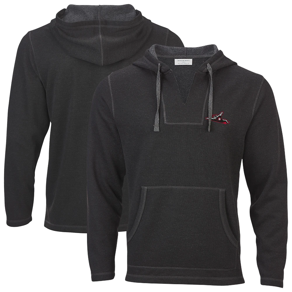Men's Heather Black Richmond Flying Squirrels Baja Fleece Pullover Hoodie