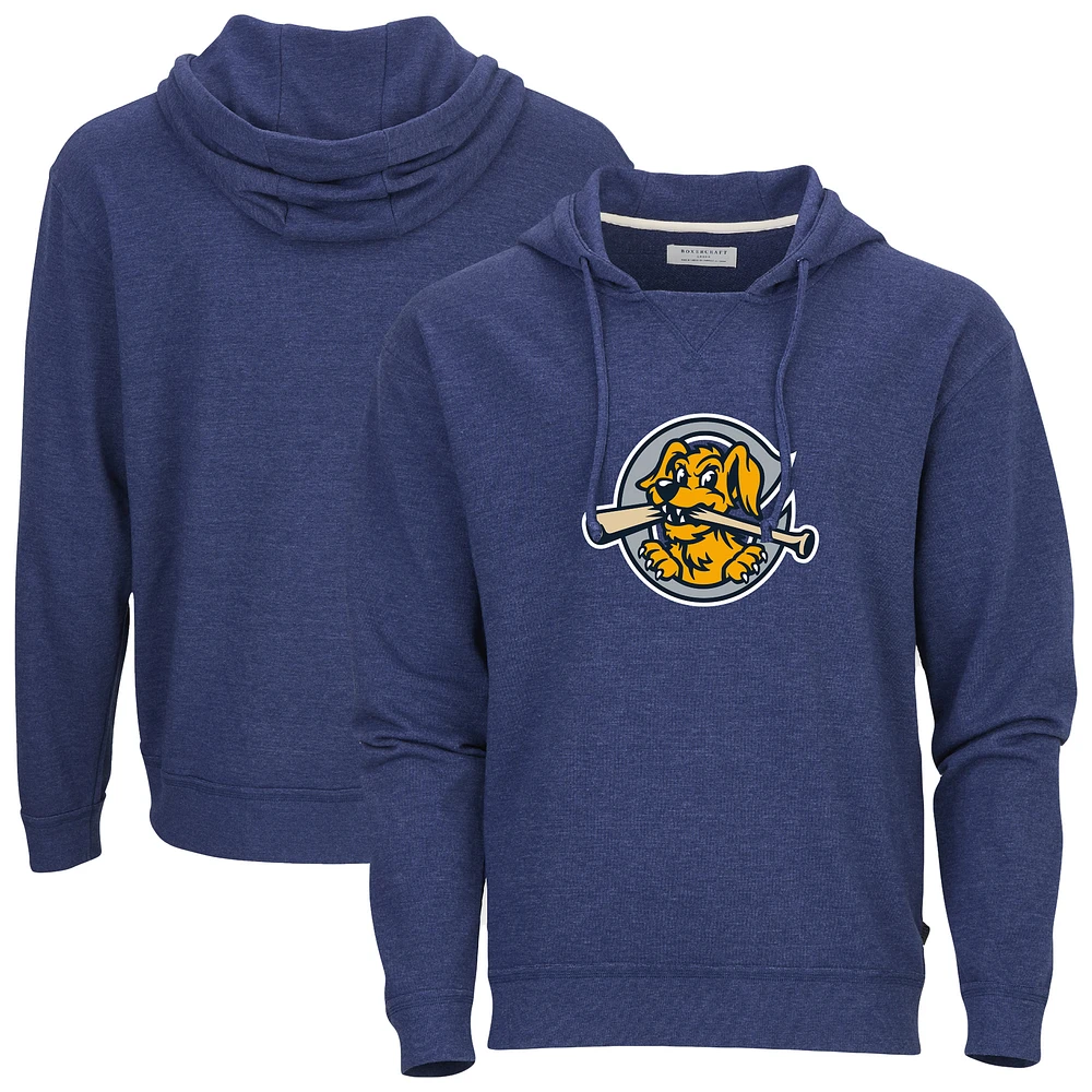 Men's Heather Navy Charleston RiverDogs French Terry Pullover Hoodie
