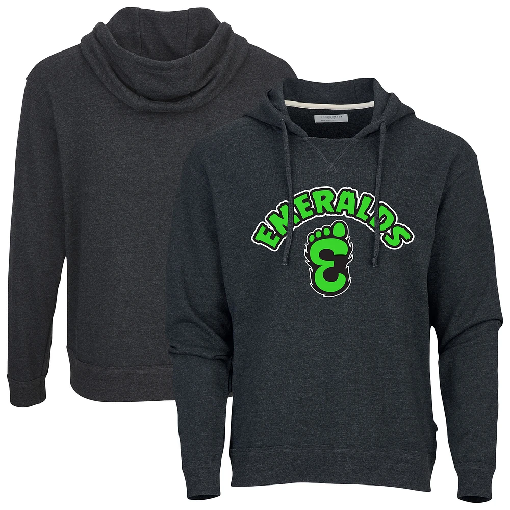 Men's Heather Charcoal Eugene Emeralds French Terry Pullover Hoodie