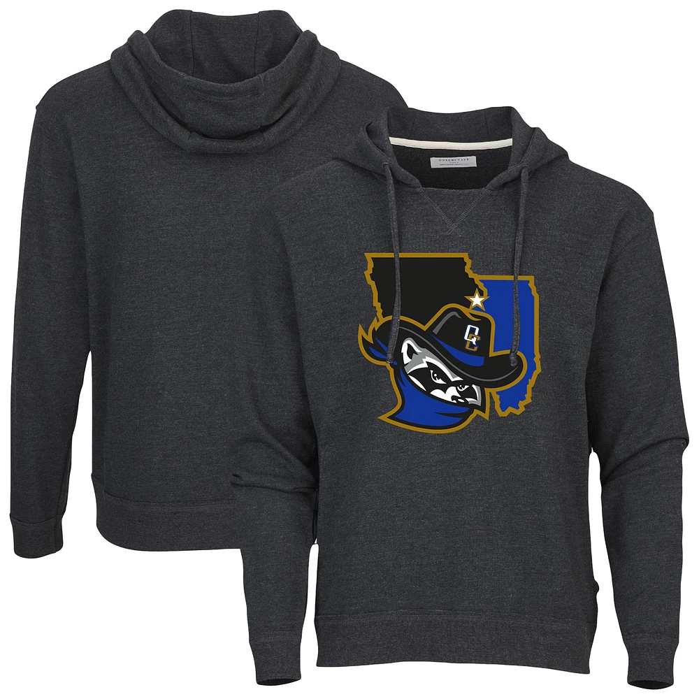 Men's Heather Charcoal Quad Cities River Bandits French Terry Pullover Hoodie