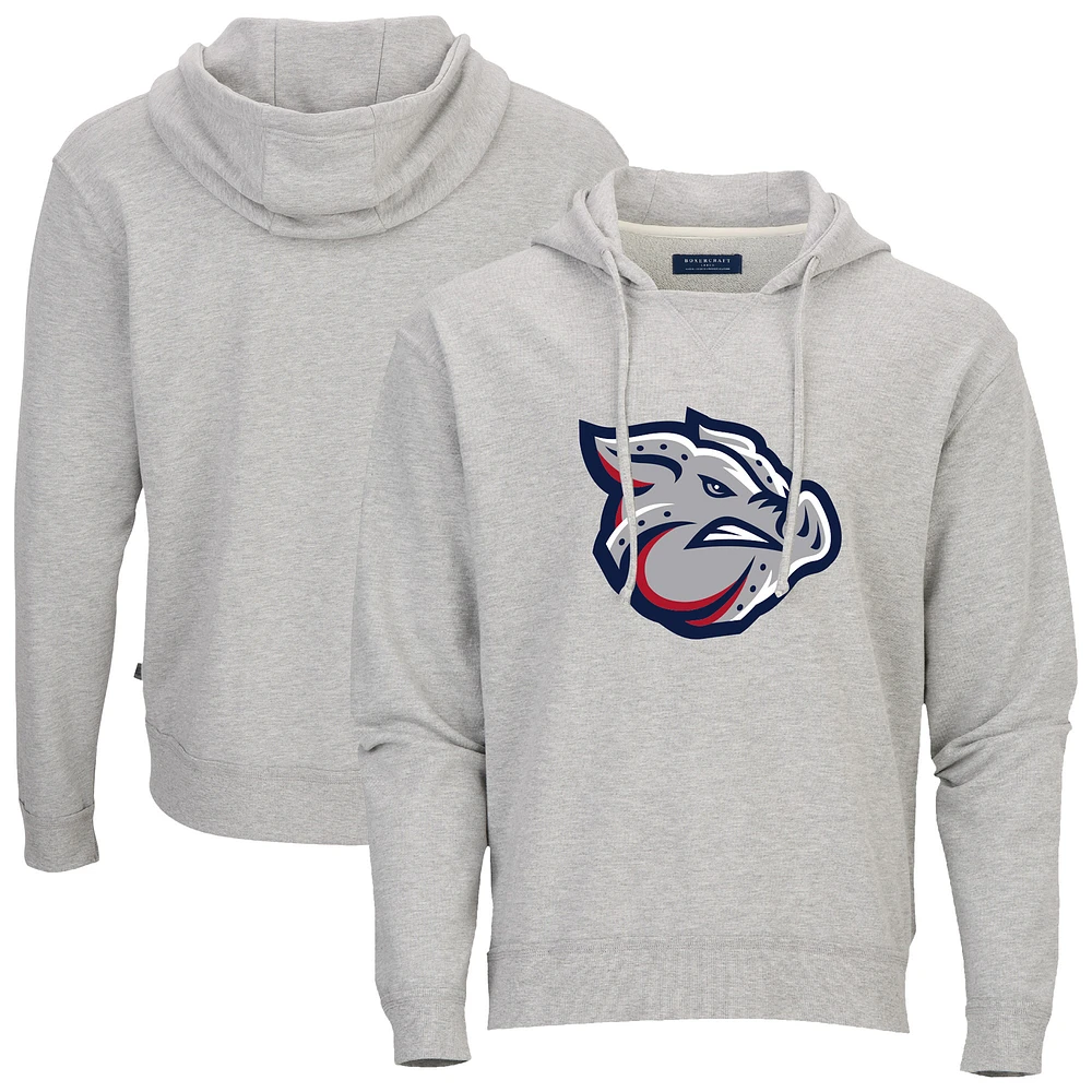 Men's Heather Gray Lehigh Valley IronPigs French Terry Pullover Hoodie