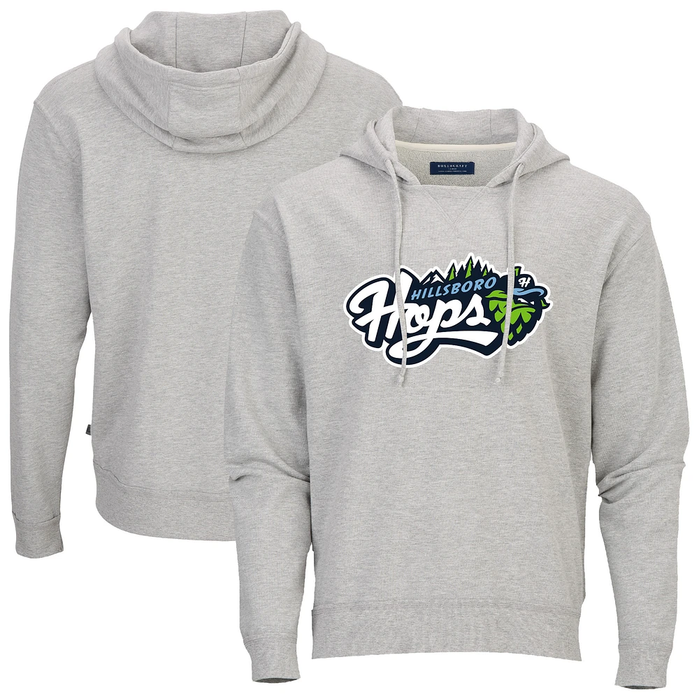 Men's Heather Gray Hillsboro Hops French Terry Pullover Hoodie