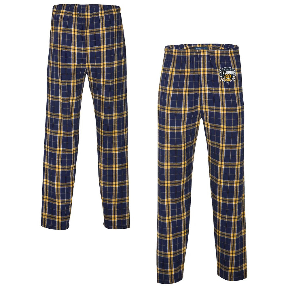 Men's Navy/Gold Charleston RiverDogs Harley Flannel Pants
