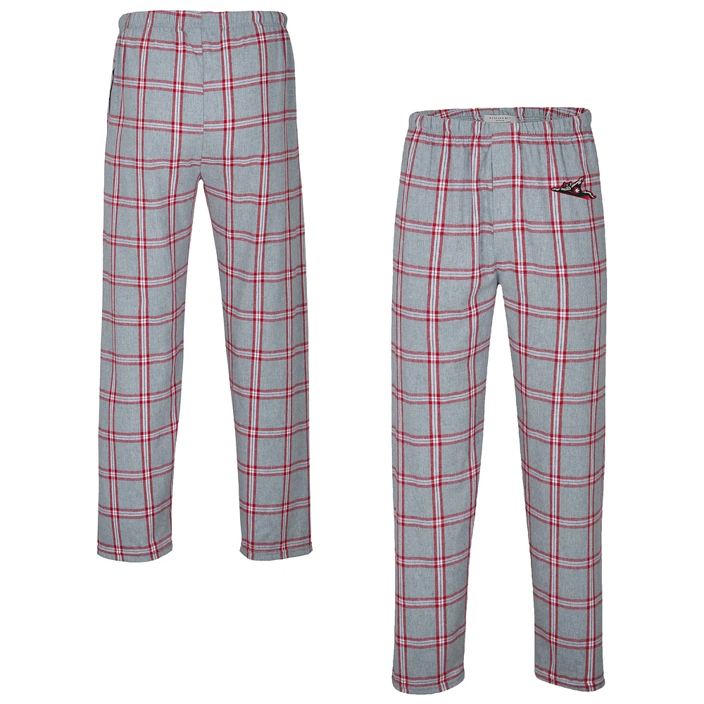 Men's Heather Gray/Red Richmond Flying Squirrels Harley Flannel Pants