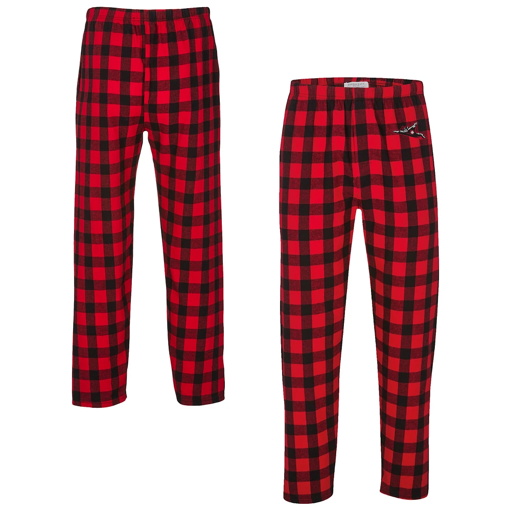 Men's Red/Black Richmond Flying Squirrels Harley Flannel Pants