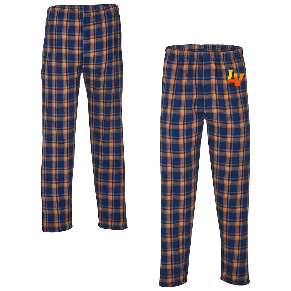 Men's Navy/Orange Las Vegas Aviators Harley Flannel Pants