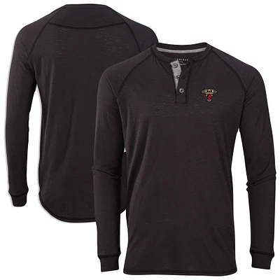 Men's Black Wisconsin Timber Rattlers Henley Long Sleeve T-Shirt