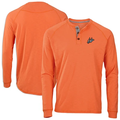 Men's Orange Inland Empire 66ers Henley Long Sleeve T-Shirt