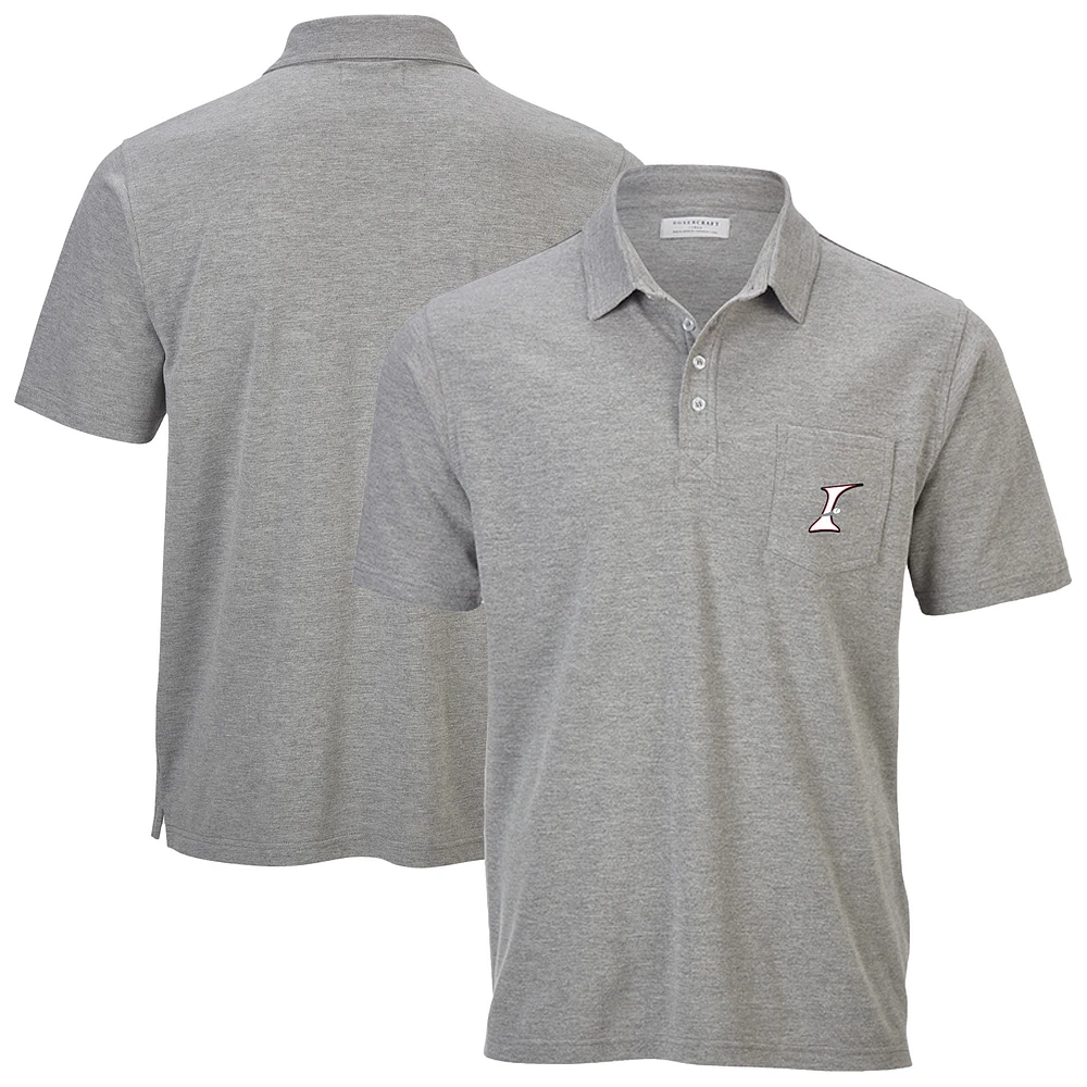 Men's Heather Gray Albuquerque Isotopes Pique Polo