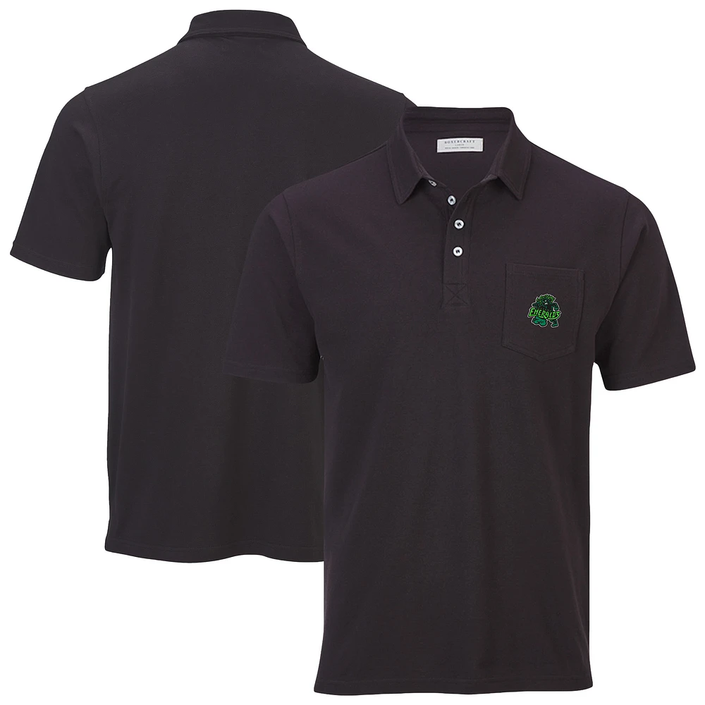 Men's Black Eugene Emeralds Pique Polo