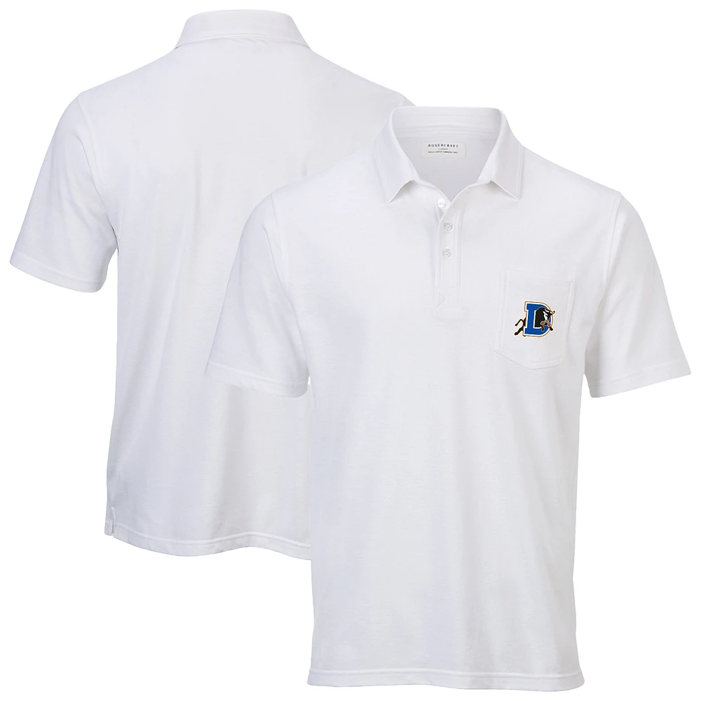 Men's White Durham Bulls Pique Polo
