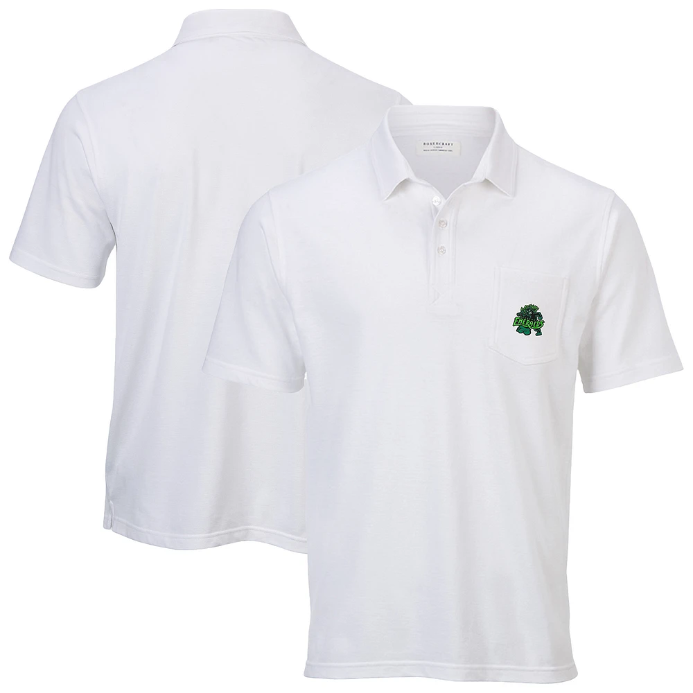 Men's White Eugene Emeralds Pique Polo