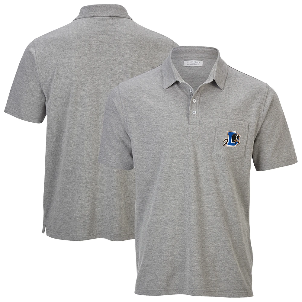 Men's Heather Gray Durham Bulls Pique Polo