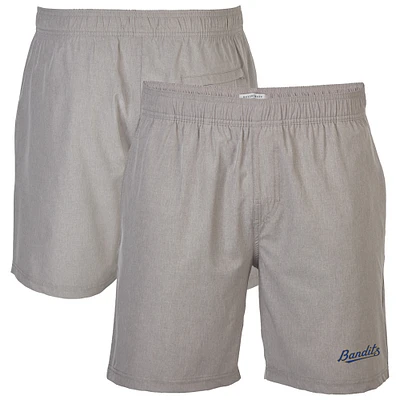 Men's Gray Quad Cities River Bandits Riptide Hybrid Shorts