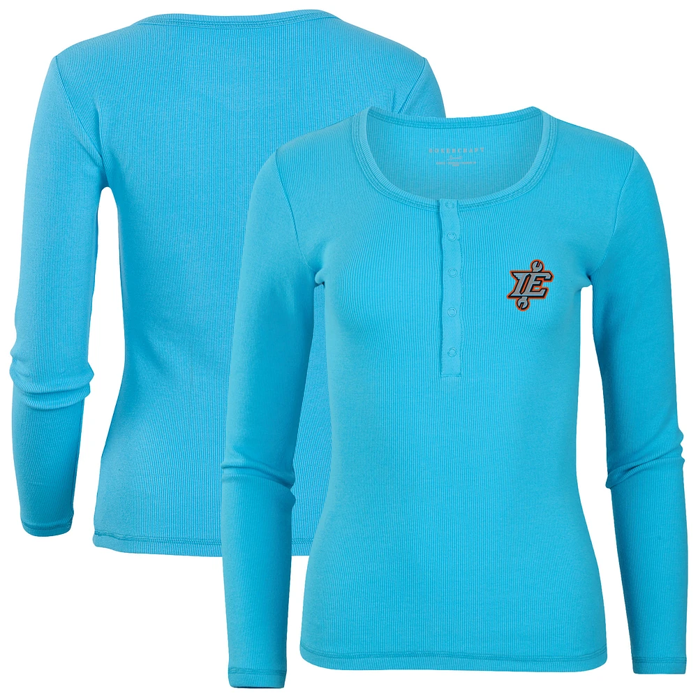 Women's Blue Inland Empire 66ers Harper Henley Long Sleeve T-Shirt