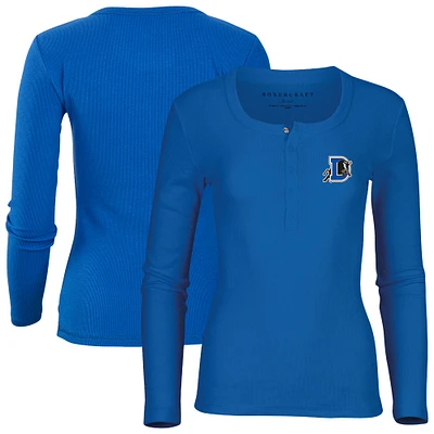 Women's Royal Durham Bulls Harper Henley Long Sleeve T-Shirt