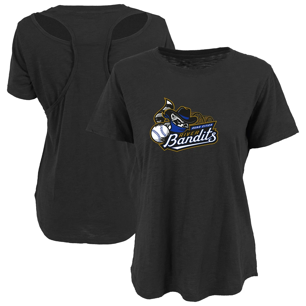 Women's Black Quad City River Bandits Cut It Out T-Shirt