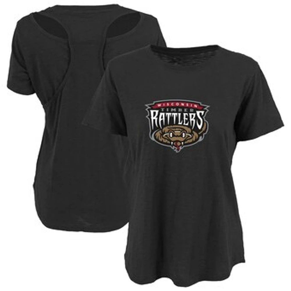 Women's Black Wisconsin Timber Rattlers Cut It Out T-Shirt