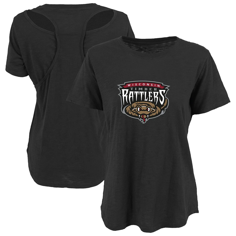 Women's Black Wisconsin Timber Rattlers Cut It Out T-Shirt