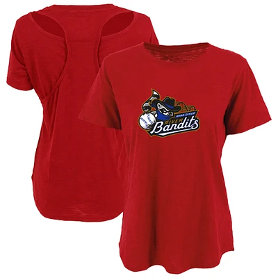 Women's Red Quad Cities River Bandits Cut It Out T-Shirt