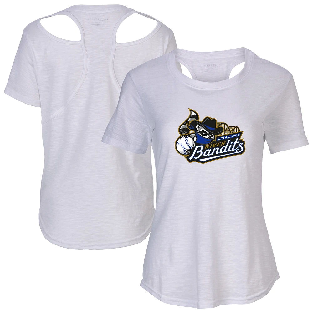 Women's White Quad Cities River Bandits Cut It Out T-Shirt