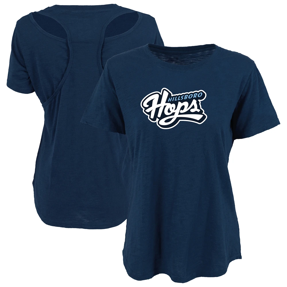 Women's Navy Hillsboro Hops Cut It Out T-Shirt