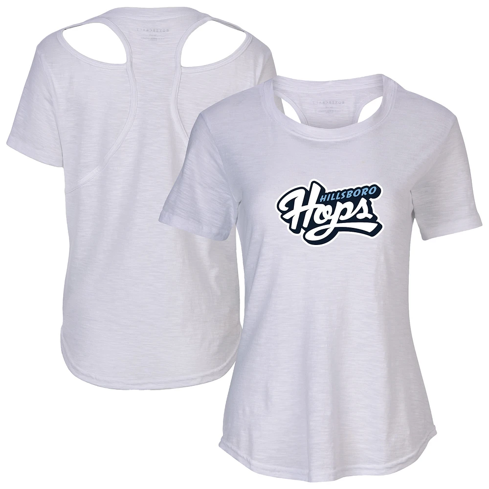 Women's White Hillsboro Hops Cut It Out T-Shirt