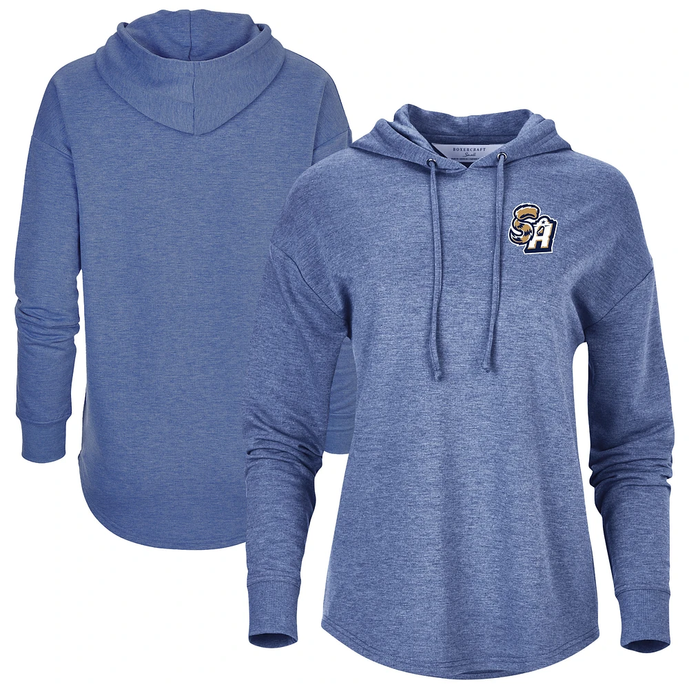 Women's Heather Navy San Antonio Missions Dream Fleece Tri-Blend Pullover Hoodie