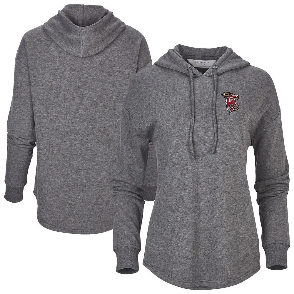 Women's Heather Black Wisconsin Timber Rattlers Dream Fleece Tri-Blend Pullover Hoodie