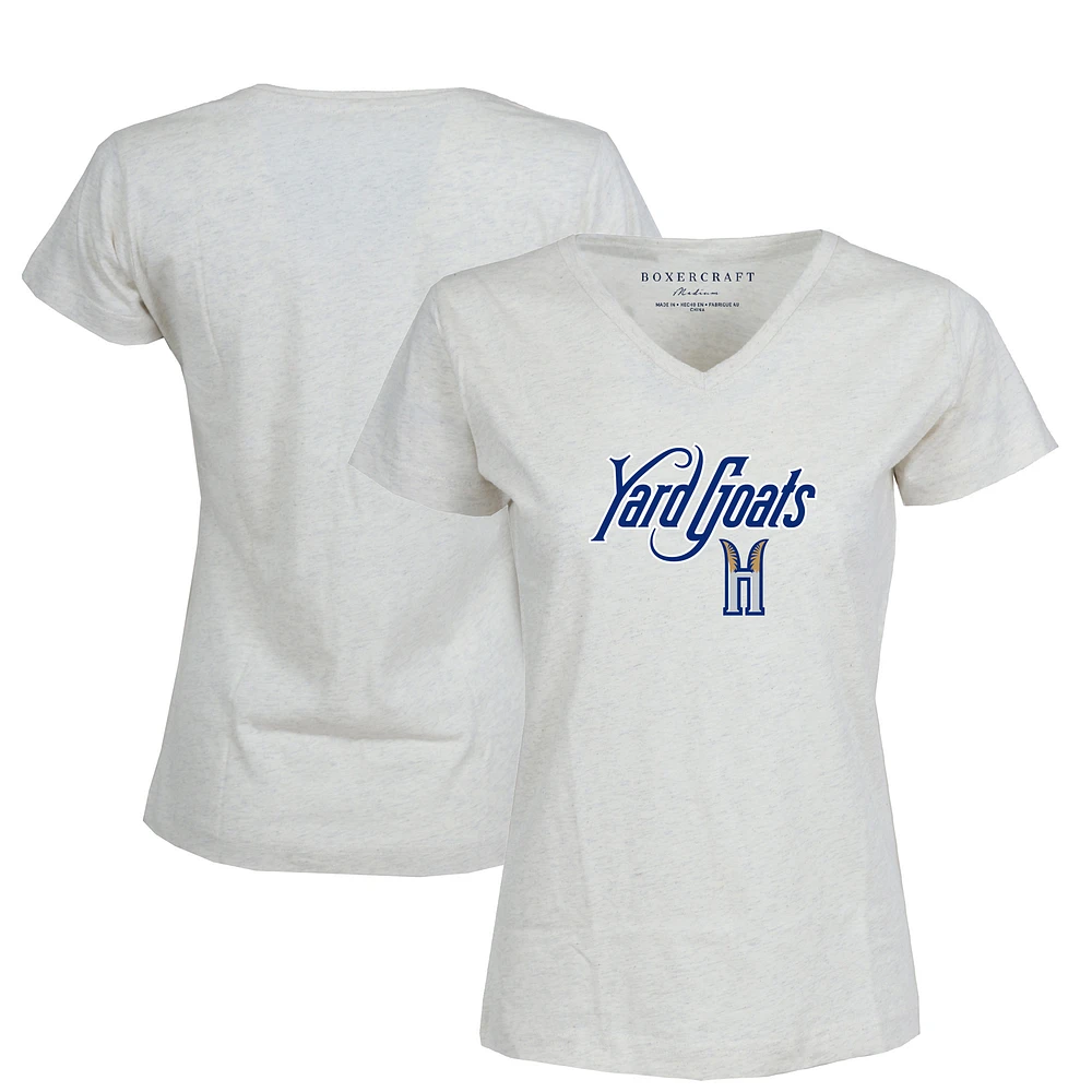 Women's Natural Hartford Yard Goats Essential V-Neck T-Shirt