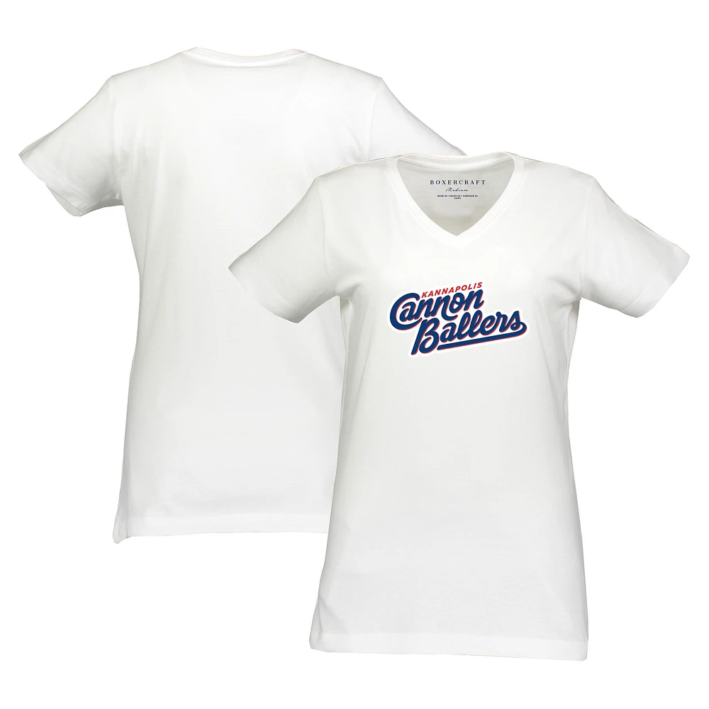 Women's Kannapolis Cannon Ballers Essential V-Neck T-Shirt
