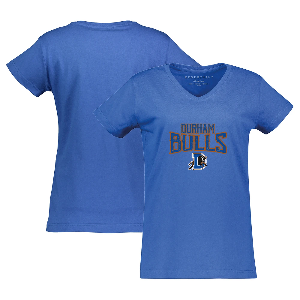 Women's Royal Durham Bulls Essential V-Neck T-Shirt