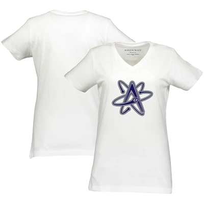 Women's White Albuquerque Isotopes Essential V-Neck T-Shirt