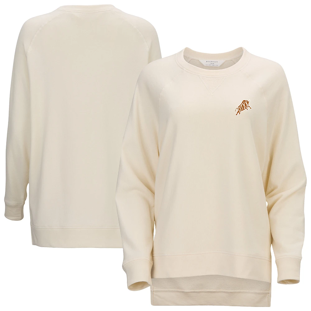 Women's Natural Durham Bulls French Terry Harlow Pullover Sweatshirt