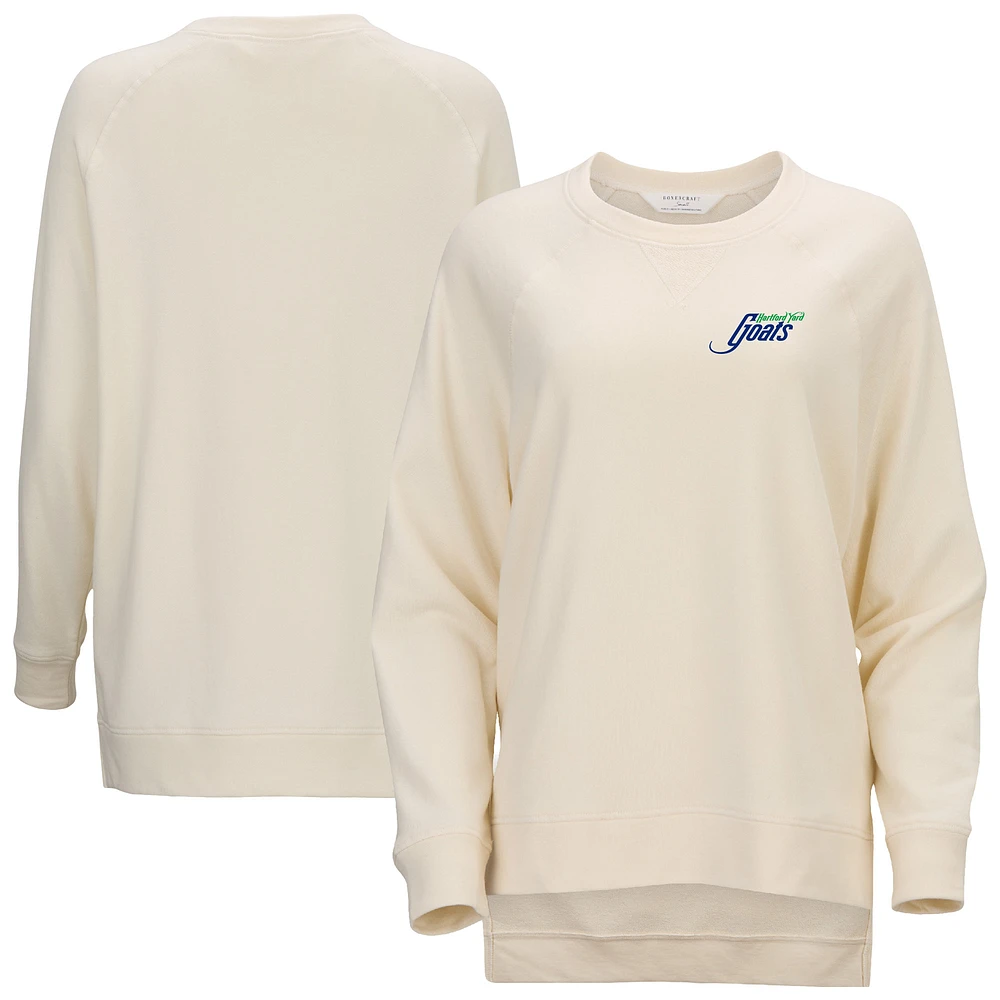 Women's Natural Hartford Yard Goats French Terry Harlow Pullover Sweatshirt