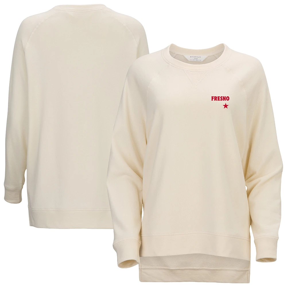 Women's Natural Fresno Grizzlies French Terry Harlow Pullover Sweatshirt